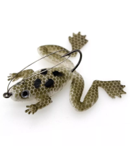 React Soft Frog Pre-Rigged Natural Brown 1/0 5cm 5g