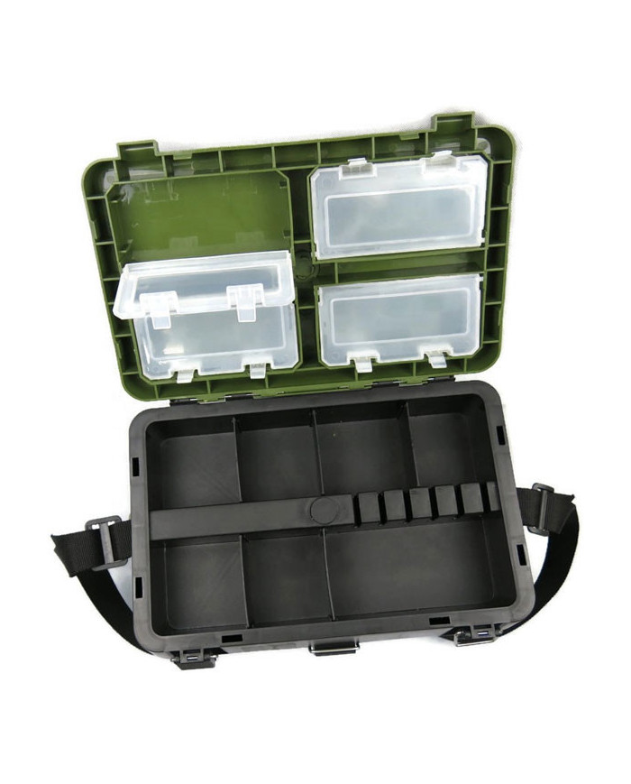 React HS317 Bucket Type TackleBox Green/Black Lid Green Base React HS317 Bucket Type TackleBox Green/Black Lid Green Base