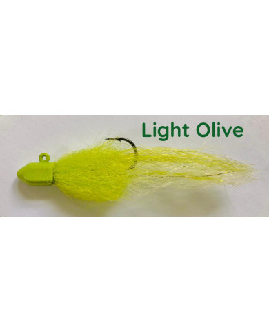 Wildsports Angling WSA Flirt Light Olive 3/8oz 4/0 Mustad Jig Wildsports Angling WSA Flirt Light Olive 3/8oz 4/0 Mustad Jig