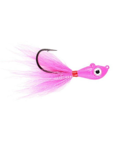 Mustad Big Eye Buck Tail Jigs Pink 3/8oz Mustad Big Eye Buck Tail Jigs Pink 3/8oz