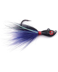 Mustad Big Eye Buck Tail Jigs Black Purple 3/8oz Mustad Big Eye Buck Tail Jigs Black Purple 3/8oz