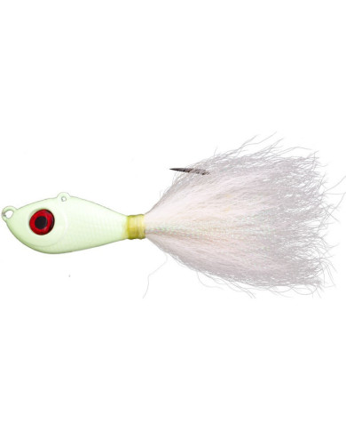 Mustad Big Eye Buck Tail Jigs Green Glow 3/8oz Mustad Big Eye Buck Tail Jigs Green Glow 3/8oz