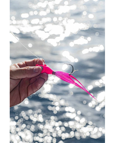 Mustad Big Eye Buck Tail Jigs Chartreuse White 3/8oz Mustad Big Eye Buck Tail Jigs Chartreuse White 3/8oz