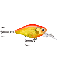 Rapala X Light Crank Mid Runner Gold Fluorescent Red 1/8oz 6-7ft