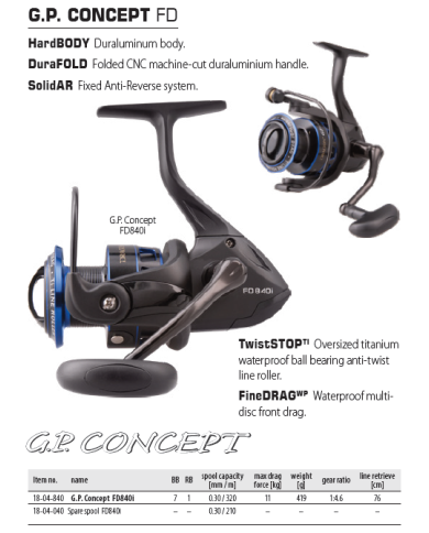 Dragon G.P. Concept FD840i Front Drag Spinning Reel Dragon G.P. Concept FD840i Front Drag Spinning Reel