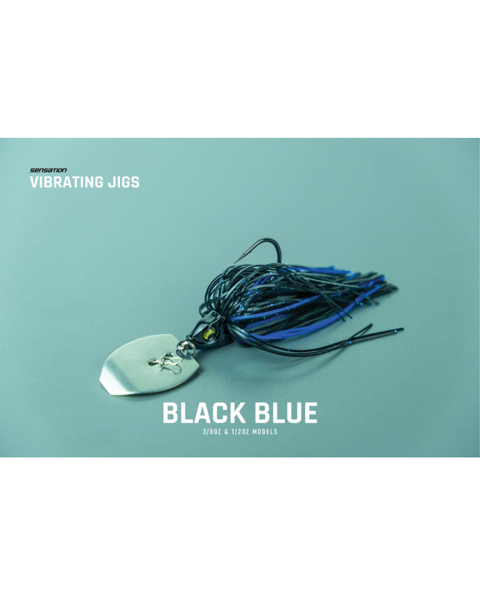 Sensation Vibrating Bladed Jigs Black Blue 1/2oz