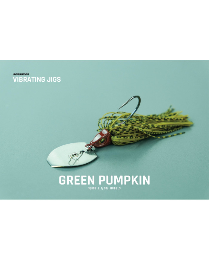Sensation Vibrating Bladed Jigs Green Pumpkin 3/8oz
