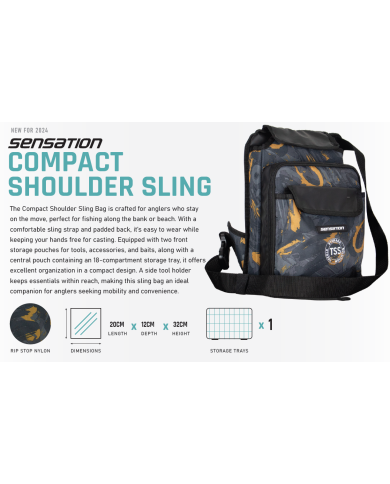 Sensation Compact Shoulder Sling Orange/Black/Grey Sensation Compact Shoulder Sling Orange/Black/Grey