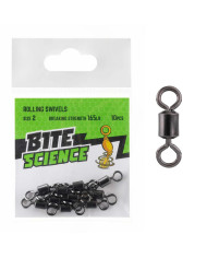 Bite Science Rolling Swivels Size 4 132lb 10pc Bite Science Rolling Swivels Size 4 132lb 10pc