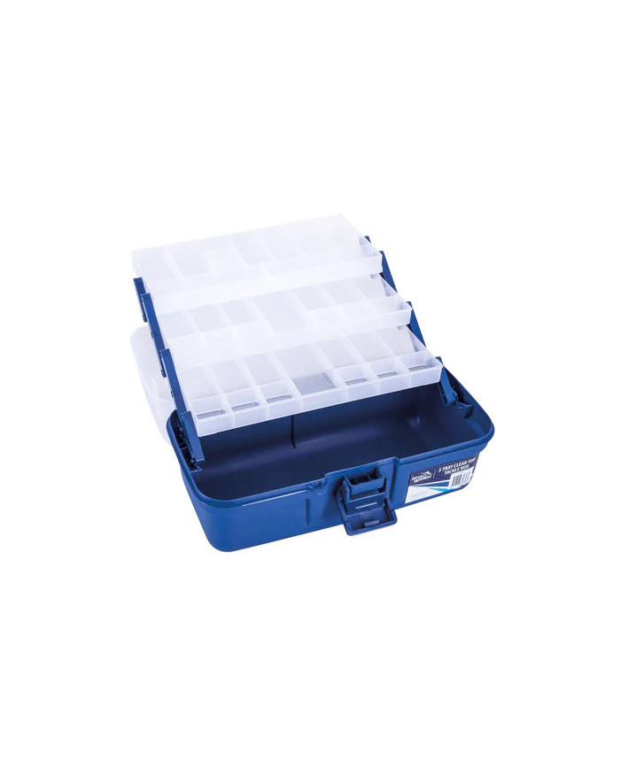 Jarvis Walker 3 Tray Clear-Top Tackle Box