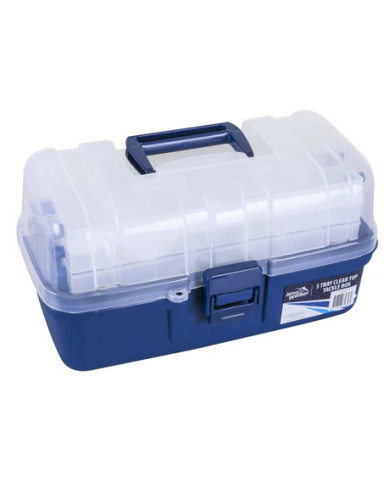 Jarvis Walker 3 Tray Clear-Top Tackle Box Jarvis Walker 3 Tray Clear-Top Tackle Box