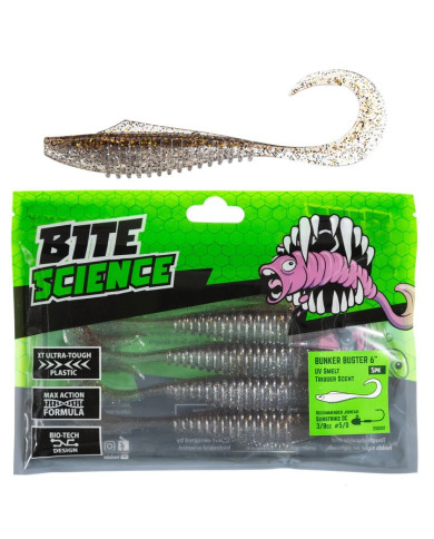 Bite Science Bunker Buster G-tail Minnow UV Smelt 6in Bite Science Bunker Buster G-tail Minnow UV Smelt 6in