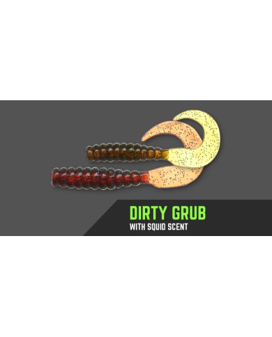 Bite Science Dirty Grub Watermelon Red 2.5in Bite Science Dirty Grub Watermelon Red 2.5in