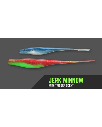 Bite Science Jerk Minnow Glow White 7in Bite Science Jerk Minnow Glow White 7in