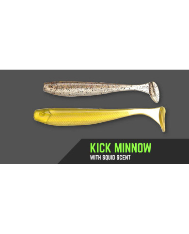 Bite Science Kick Minnow UV Bloodworm 4in Bite Science Kick Minnow UV Bloodworm 4in