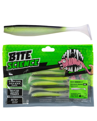 Bite Science Kick Minnow Greenback Herring 4in Bite Science Kick Minnow Greenback Herring 4in