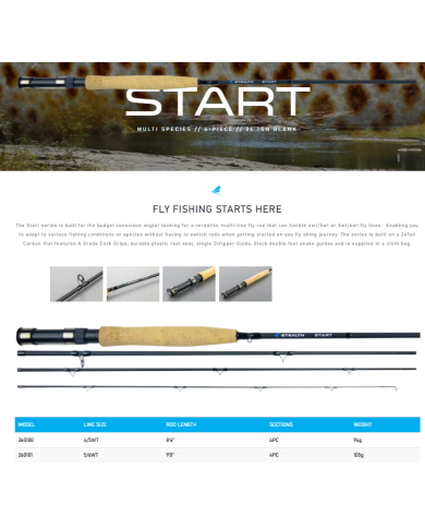 Stealth Start 9ft 5/6wt 4pc Fly Rod Stealth Start 9ft 5/6wt 4pc Fly Rod