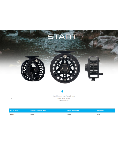 Stealth Start 9ft 5/6wt Large Arbor Fly Reel Stealth Start 9ft 5/6wt Large Arbor Fly Reel