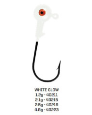 Cull-em Hi-Ball Jig Head 1.2g White Glow Cull-em Hi-Ball Jig Head 1.2g White Glow