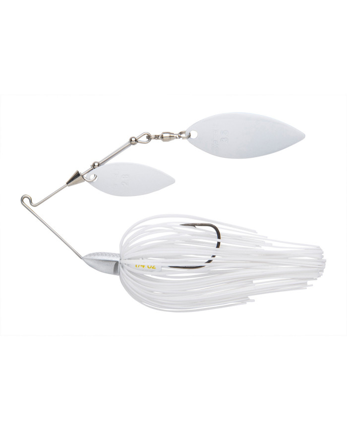 Keitech Baby Tee Bone Double Willow 3/8oz Spinnerbait wwWW Super White Keitech Baby Tee Bone Double Willow 3/8oz Spinnerbait wwWW Super White