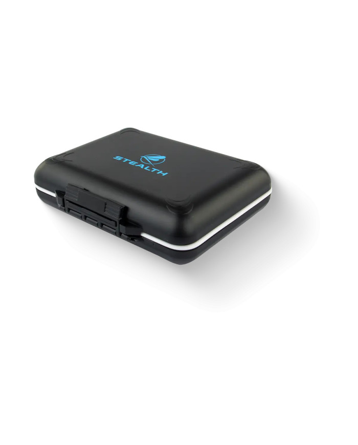 Stealth Waterproof Black Split Foam Fly box 12cmx10cmx3cm 164 fly