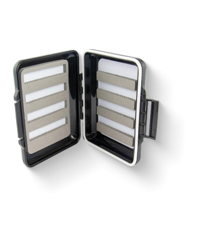 Stealth Waterproof Black Split Foam Fly box 12cmx10cmx3cm 164 fly Stealth Waterproof Black Split Foam Fly box 12cmx10cmx3cm 164 fly