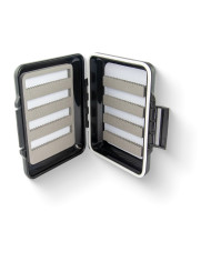 Stealth Waterproof Black Split Foam Fly box 12cmx10cmx3cm 164 fly