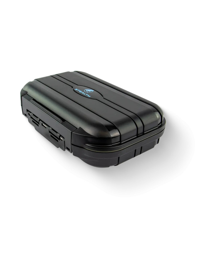 Stealth Waterproof Black Split Foam/Compartment Fly box 17cmx11cmx4.5cm 250+ fly