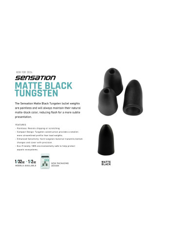 Sensation Worm Bullet Tungsten Matt Black Sensation Worm Bullet Tungsten Matt Black
