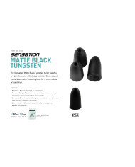 Sensation Worm Bullet Tungsten Matt Black Sensation Worm Bullet Tungsten Matt Black