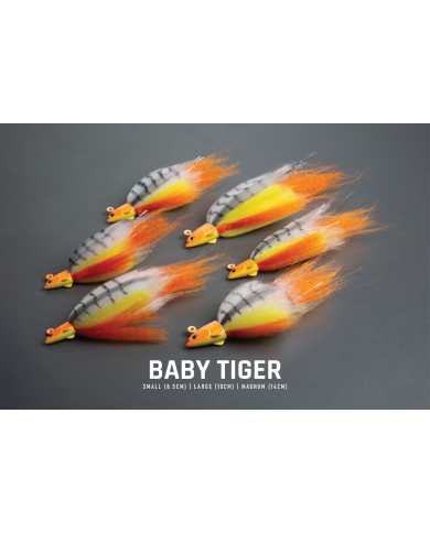Sensation Tiger Tamer Jig Large 10cm 3/4oz Baby Tiger Sensation Tiger Tamer Jig Large 10cm 3/4oz Baby Tiger