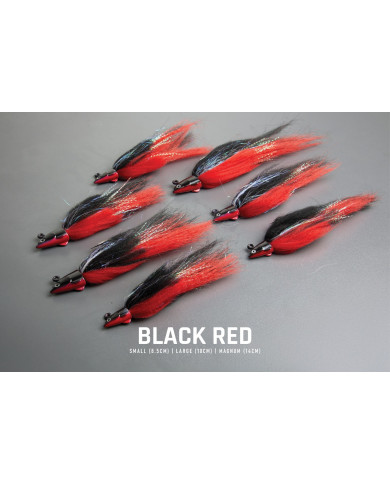 Sensation Tiger Tamer Jig Large 10cm 3/8oz Black Red Sensation Tiger Tamer Jig Large 10cm 3/8oz Black Red