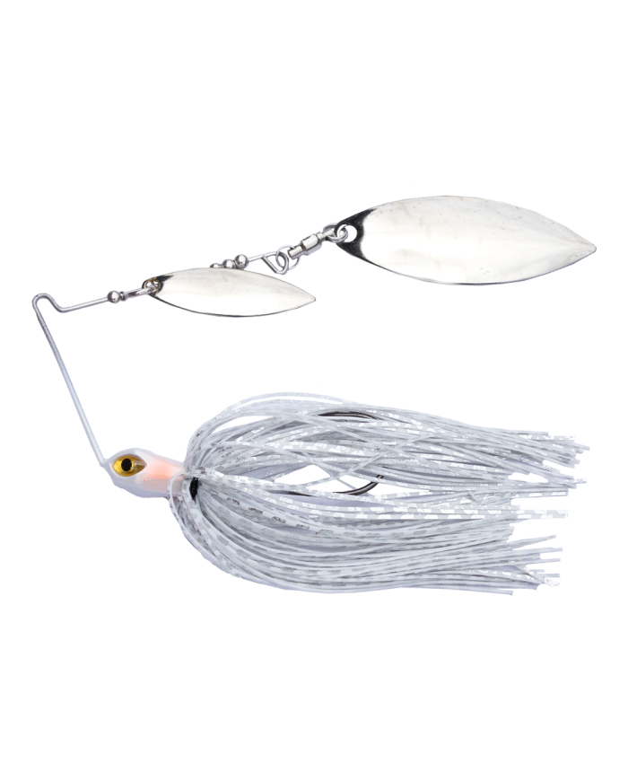 Sensation Compact Tungsten Double Willow 1/2oz Spinnerbait wsWS White Baitfish