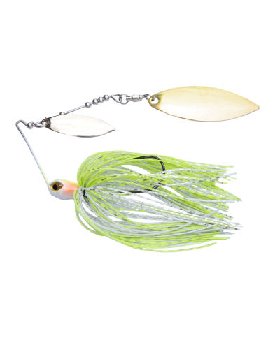 Sensation Compact Tungsten Double Willow 3/8oz Spinnerbait wsWG White Chartreuse Baitfish Sensation Compact Tungsten Double Willow 3/8oz Spinnerbait wsWG White Chartreuse Baitfish