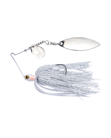Sensation Compact Tungsten Tandem 3/8oz Spinnerbait csWS White Baitfish Sensation Compact Tungsten Tandem 3/8oz Spinnerbait csWS White Baitfish