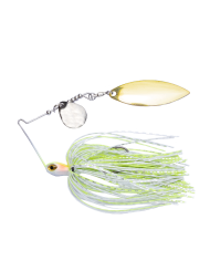 Sensation Compact Tungsten Tandem 1/2oz Spinnerbait csWG White Chartreuse Baitfish