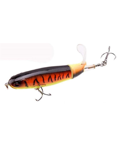 React Tornado Tail Hot Tiger Topwater-Plopper 4 1/3in 1/2oz React Tornado Tail Hot Tiger Topwater-Plopper 4 1/3in 1/2oz