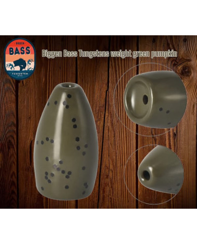 Biggen Bass Tungsten Flipping Weights Green Pumpkin
