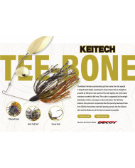Keitech Tee Bone Tandem Willow 1/2oz Spinnerbait Purple Pearl Shad