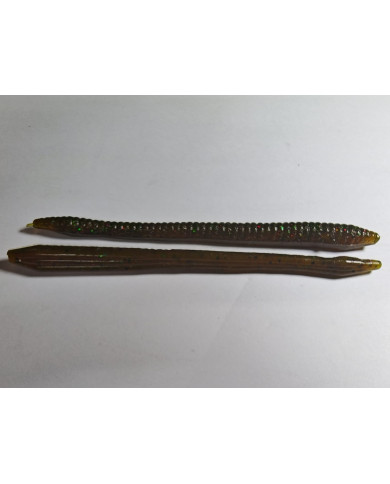 Itty's Finesse Worm Amber Laminate 4in Itty's Finesse Worm Amber Laminate 4in