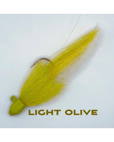 Wildsports Angling WSA Flirt 3/8oz 4/0 Mustad Jig Light Olive Wildsports Angling WSA Flirt 3/8oz 4/0 Mustad Jig Light Olive