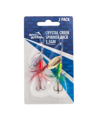 Jarvis Walker Crystal Creek Spinner Pack 3.5g 2pc Jarvis Walker Crystal Creek Spinner Pack 3.5g 2pc