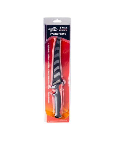 Jarvis Walker Pro Series Filleting Knife with Sheath 7in Jarvis Walker Pro Series Filleting Knife with Sheath 7in