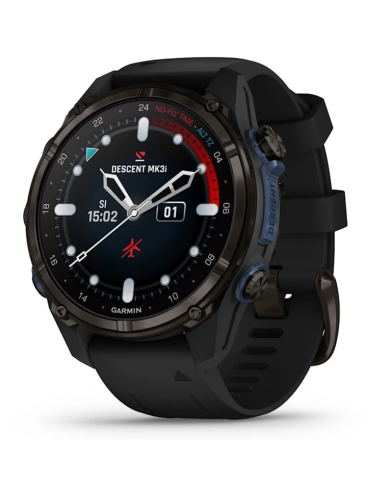 Garmin Descent MK3I Dive Watch - 43 mm (Carbon grey DLC Titanium with Black Silicone Band)