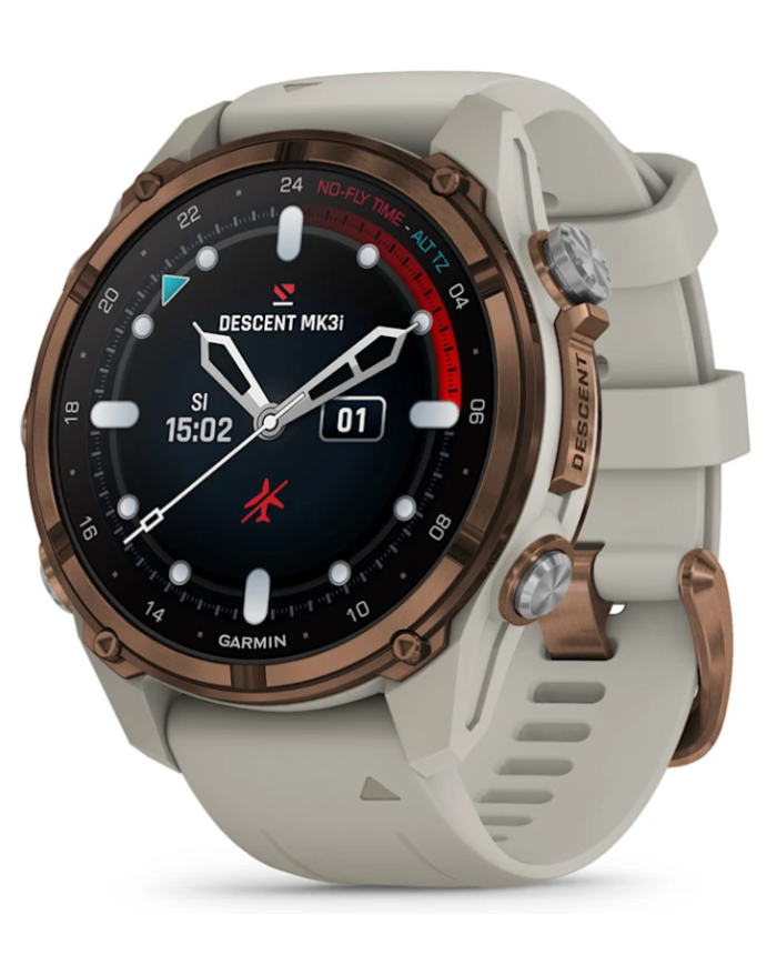 Garmin Descent MK3I Dive Watch - 43 mm (Bronze PVD Titanium with French Grey Silicone Band) Garmin Descent MK3I Dive Watch - 43 mm (Bronze PVD Titanium with French Grey Silicone Band)