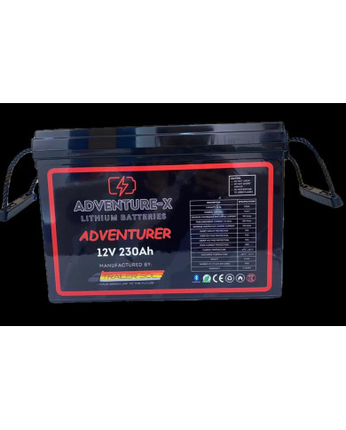 Adventure-X Adventurer 12 Volt 230 Ah Bluetooth Smart Lithium Battery Adventure-X Adventurer 12 Volt 230 Ah Bluetooth Smart Lithium Battery