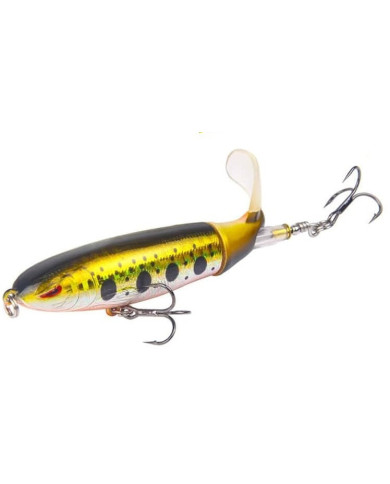 React Tornado Tail Gold Shiner Topwater-Plopper 4 1/3in 1/2oz React Tornado Tail Gold Shiner Topwater-Plopper 4 1/3in 1/2oz