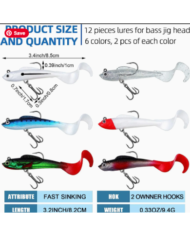 React Curly Tail Minnow - Pre-rigged 8.5cm 9.4g React Curly Tail Minnow - Pre-rigged 8.5cm 9.4g