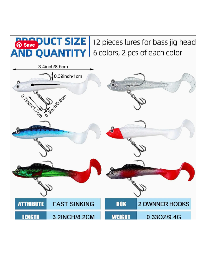 React Curly Tail Minnow - Pre-rigged 8.5cm 9.4g