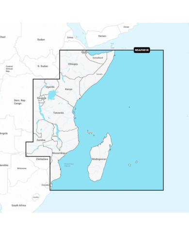 Garmin Navionics+ East Africa Marine Charts on MicroSD Card NSAF001R GN+